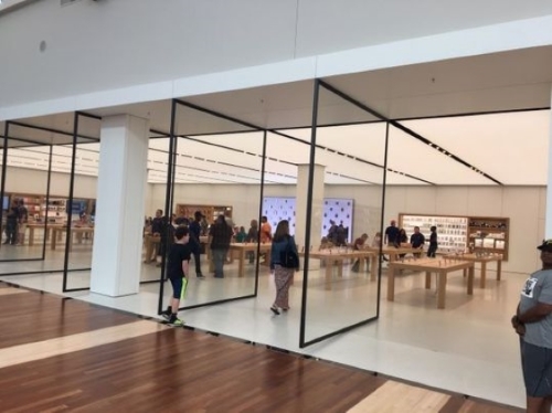 Apple retail store in St. Louis, Missouri after commercial cleaning.
